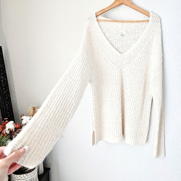 a new day Sweaters - A New Day V-neck Open Knit Sweater Size Large